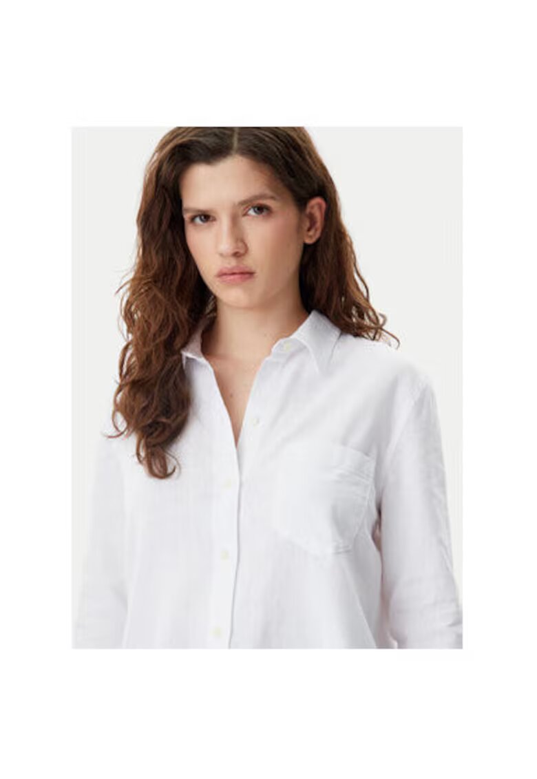 GAP Camasa dama din In/Bumbac - Alb