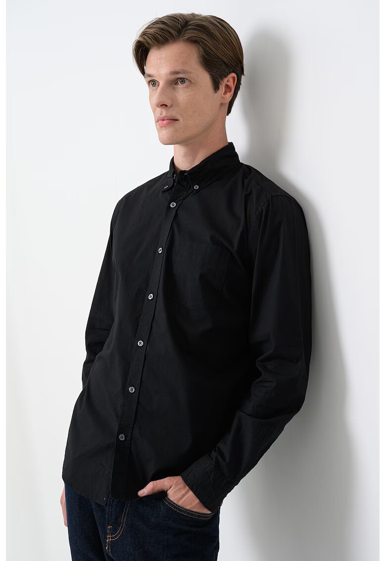 GAP Camasa Oxford de bumbac - Negru