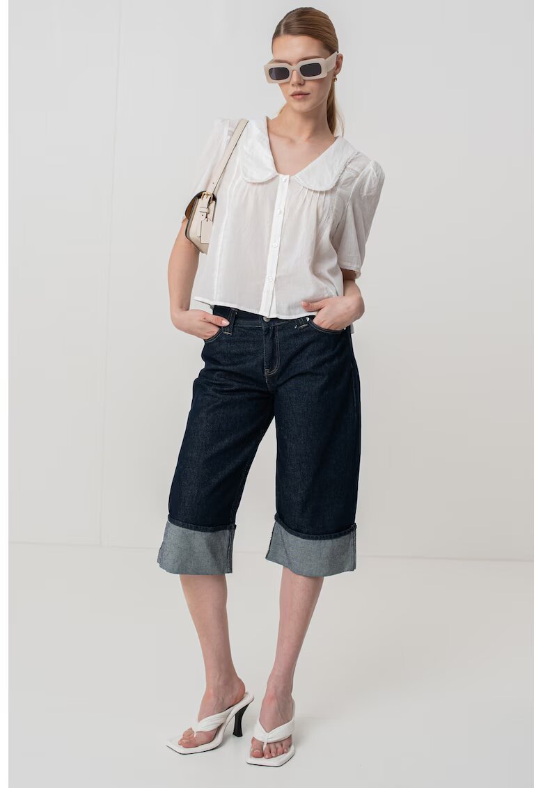 GAP Camasa relaxed fit cu guler Peter Pan - Alb