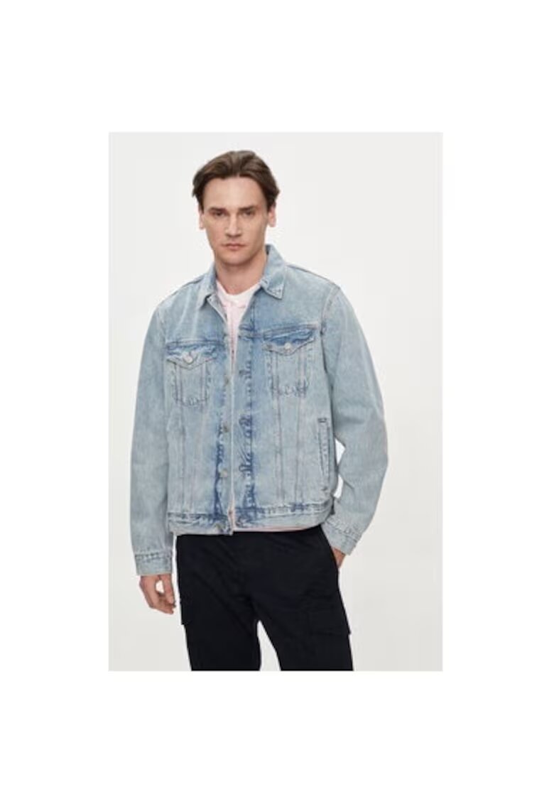 GAP Geaca barbati - 304143922 - Bumbac - Albastru - Albastru