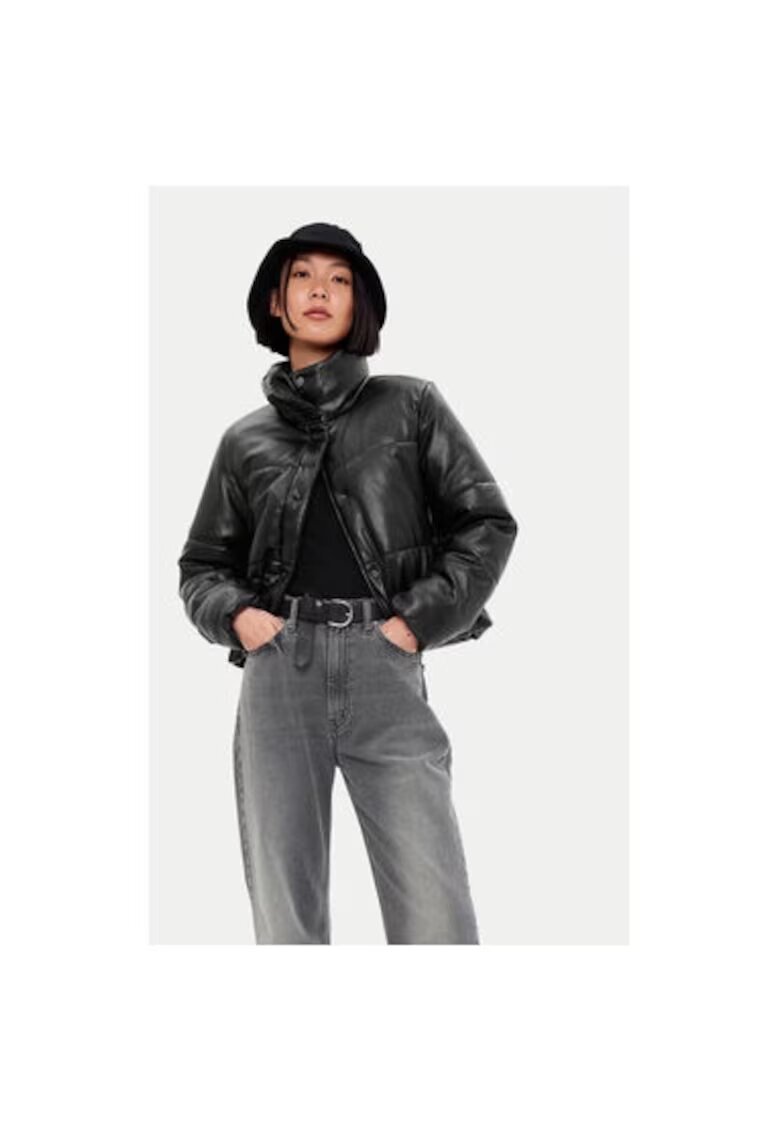 GAP Geaca dama - 305017079 - Piele ecologica - Negru - Negru
