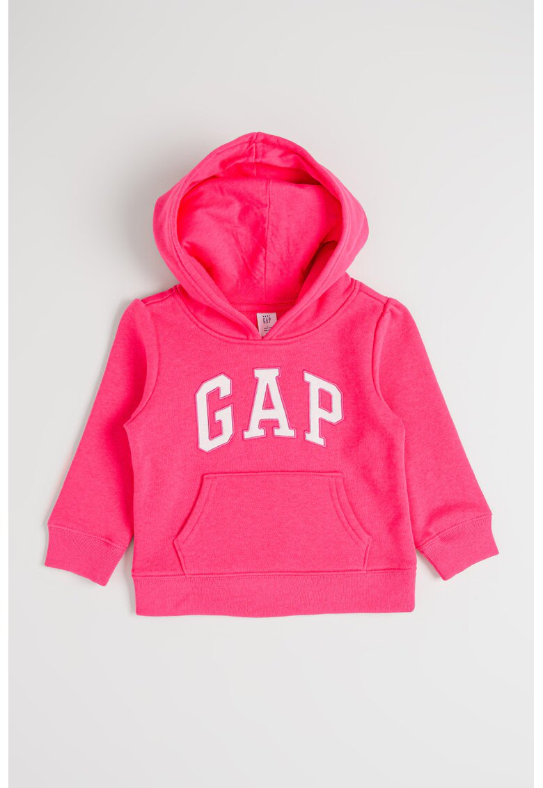 GAP hanorac cu buzunar kangaroo si logo brodat - Fucsia
