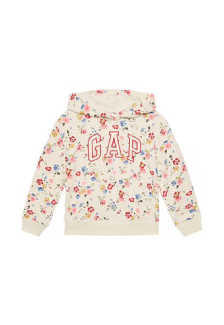 GAP Hanorac dama - imprimeu floral - bumbac - alb