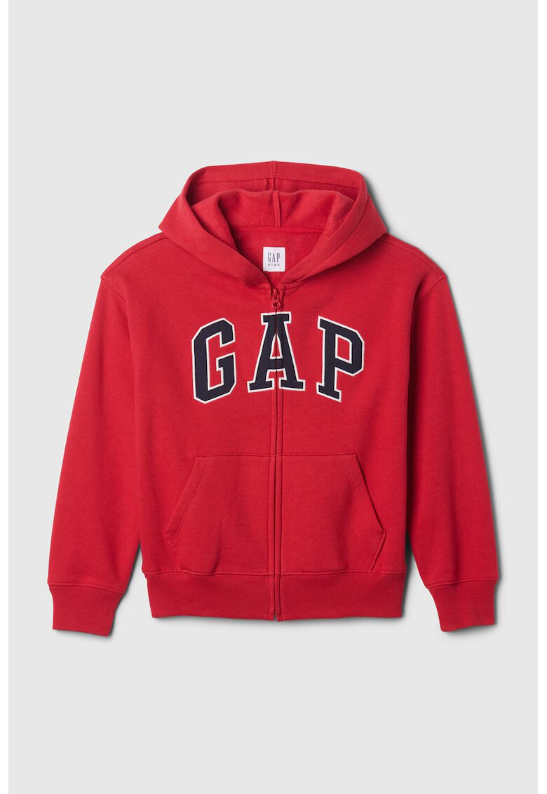 GAP Hanorac din amestec de bumbac cu logo si fermoar - Rosu