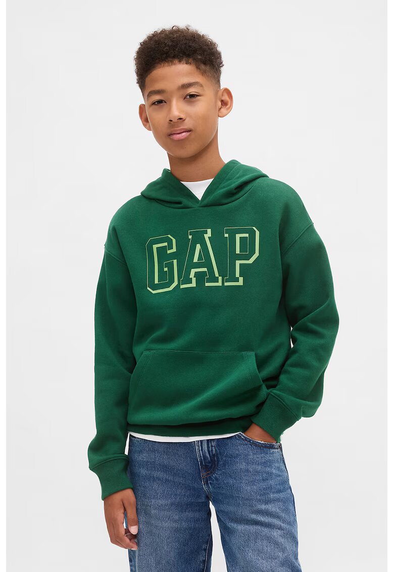 GAP Hanorac din amestec de bumbac cu logo - Verde padure