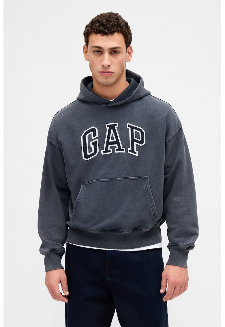 GAP Hanorac supradimensionat cu buzunar kangaroo - Alb/Albastru ultramarin/Albastru prafuit