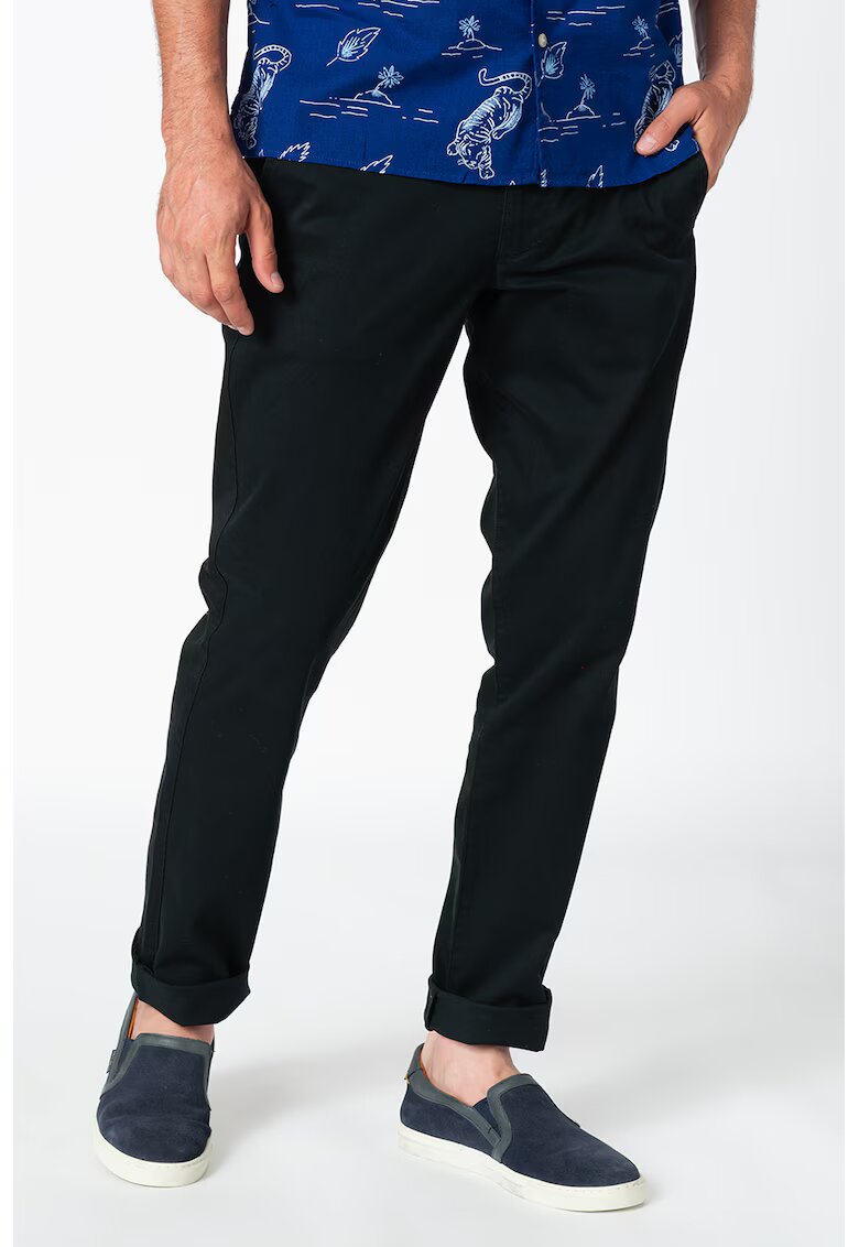 GAP Pantaloni chino slim fit cu talie medie - Negru