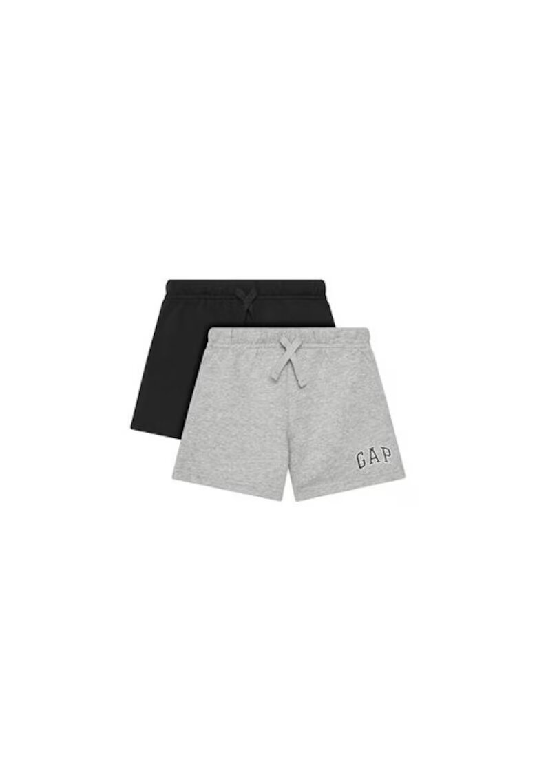 GAP Pantaloni copii - negru - gri - bumbac - poliester - 2 bucati