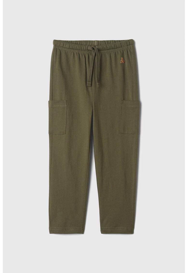 GAP Pantaloni de trening cargo din bumbac - Kaki