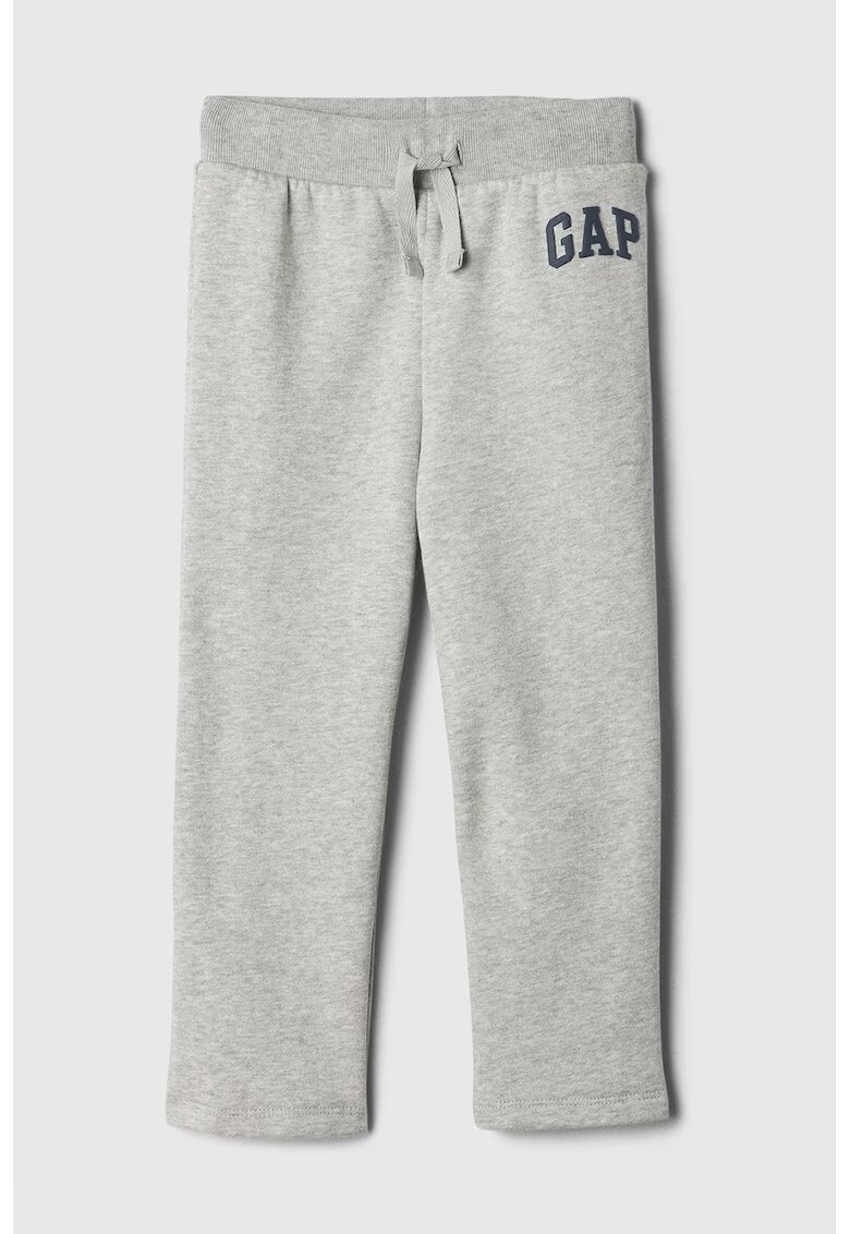 GAP Pantaloni de trening cu imprimeu logo - Gri melange
