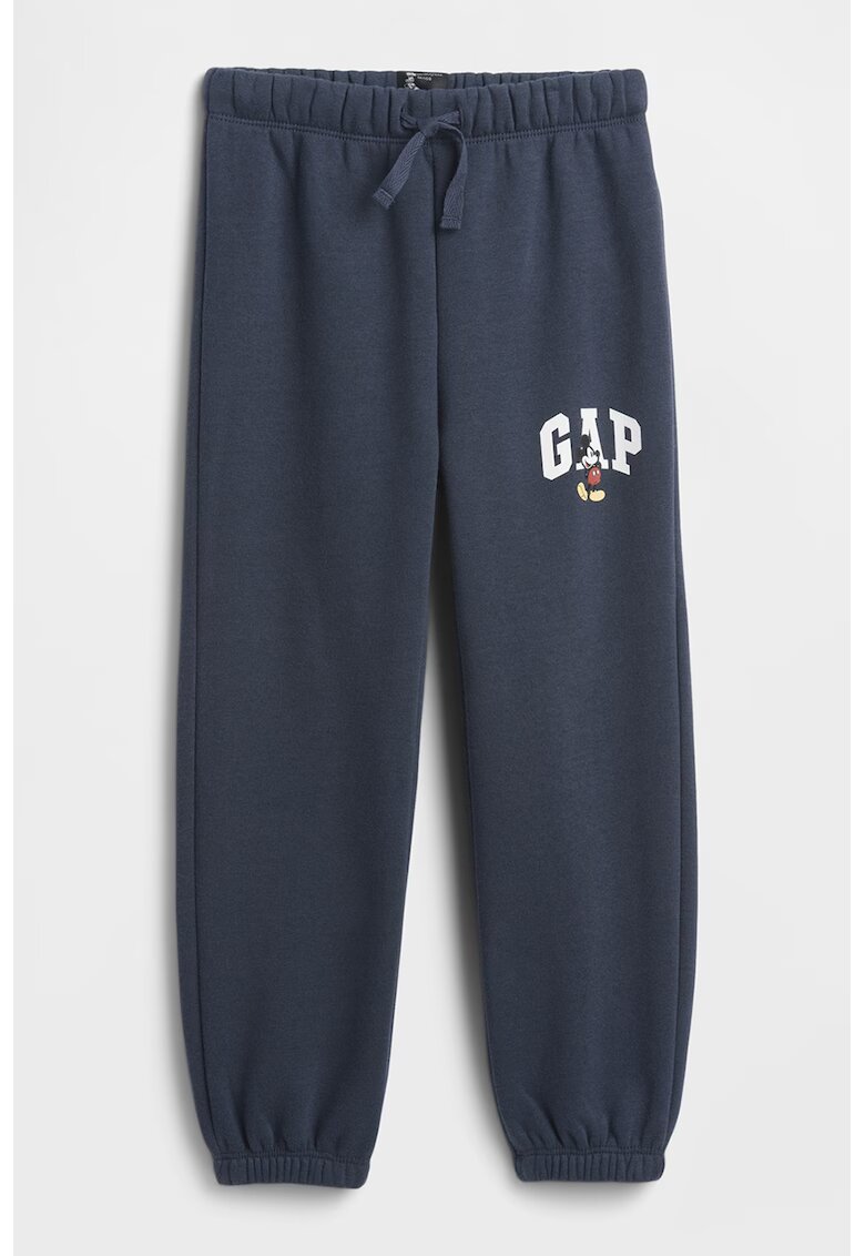 GAP Pantaloni de trening cu logo si Mickey Mouse - Albastru ultramarin