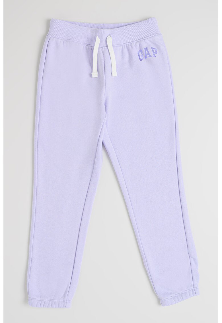 GAP Pantaloni de trening din bumbac cu snur - Lila