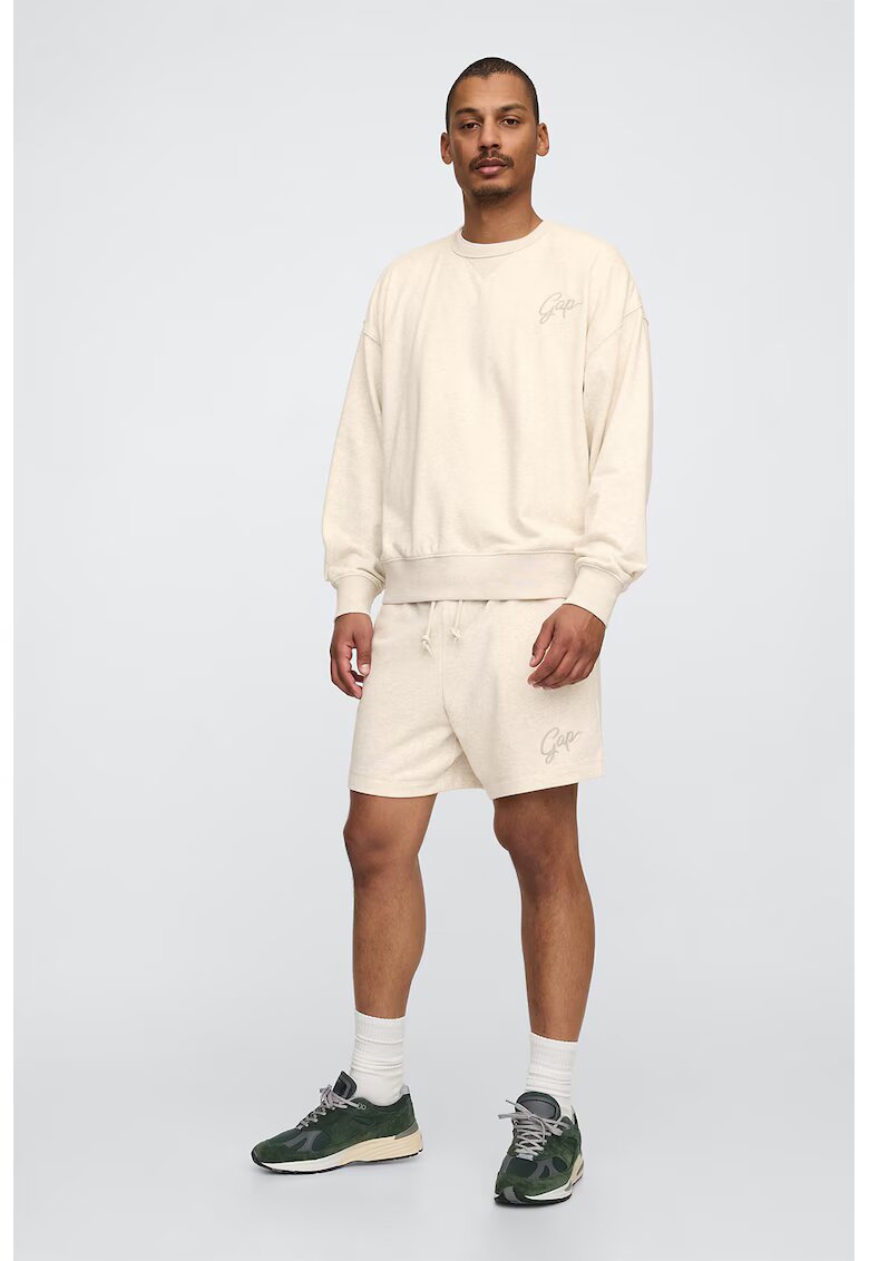 GAP Pantaloni scurti cu detaliu logo - Maro taupe deschis