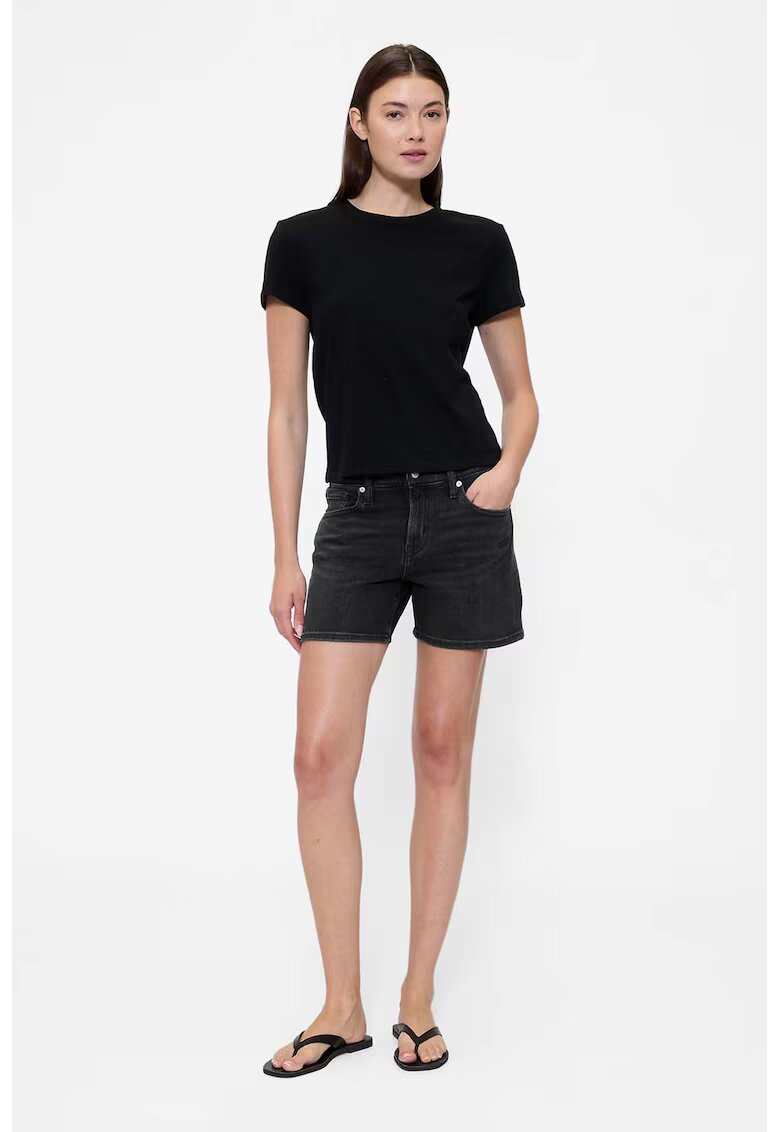 GAP Pantaloni scurti de denim cu talie inalta - Negru