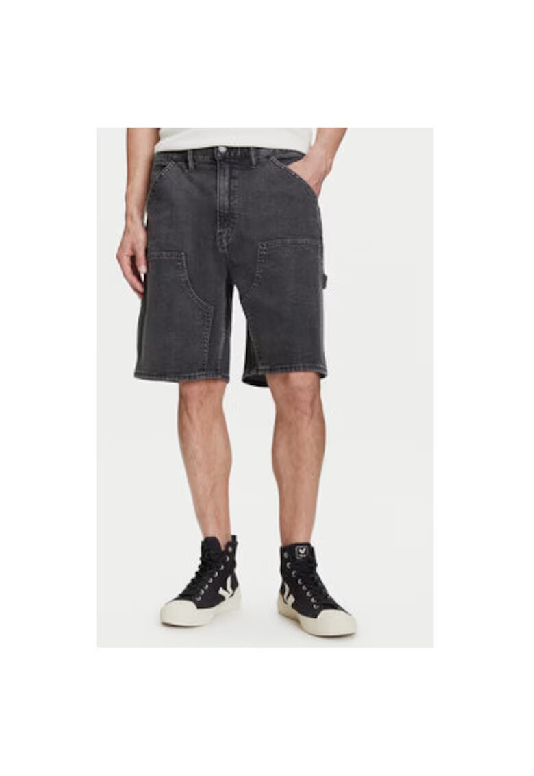 GAP Pantaloni scurti din denim barbati 767488-00 - Bumbac/Elastan - Negru - Negru