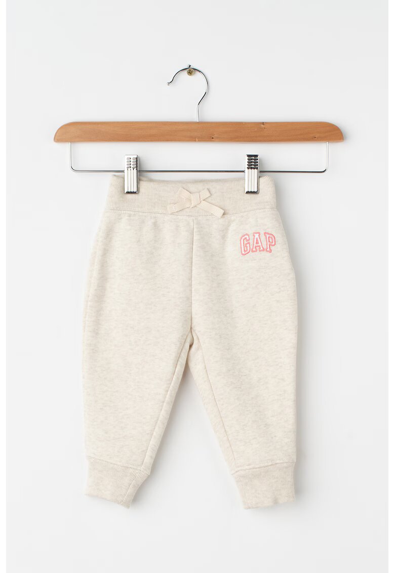 GAP Pantaloni sport cu captuseala de fleece - Alb murdar