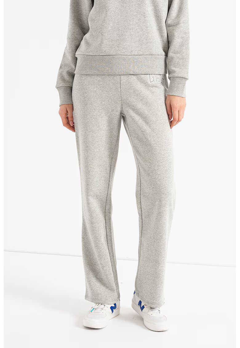 GAP Pantaloni sport drepti - Gri deschis melange