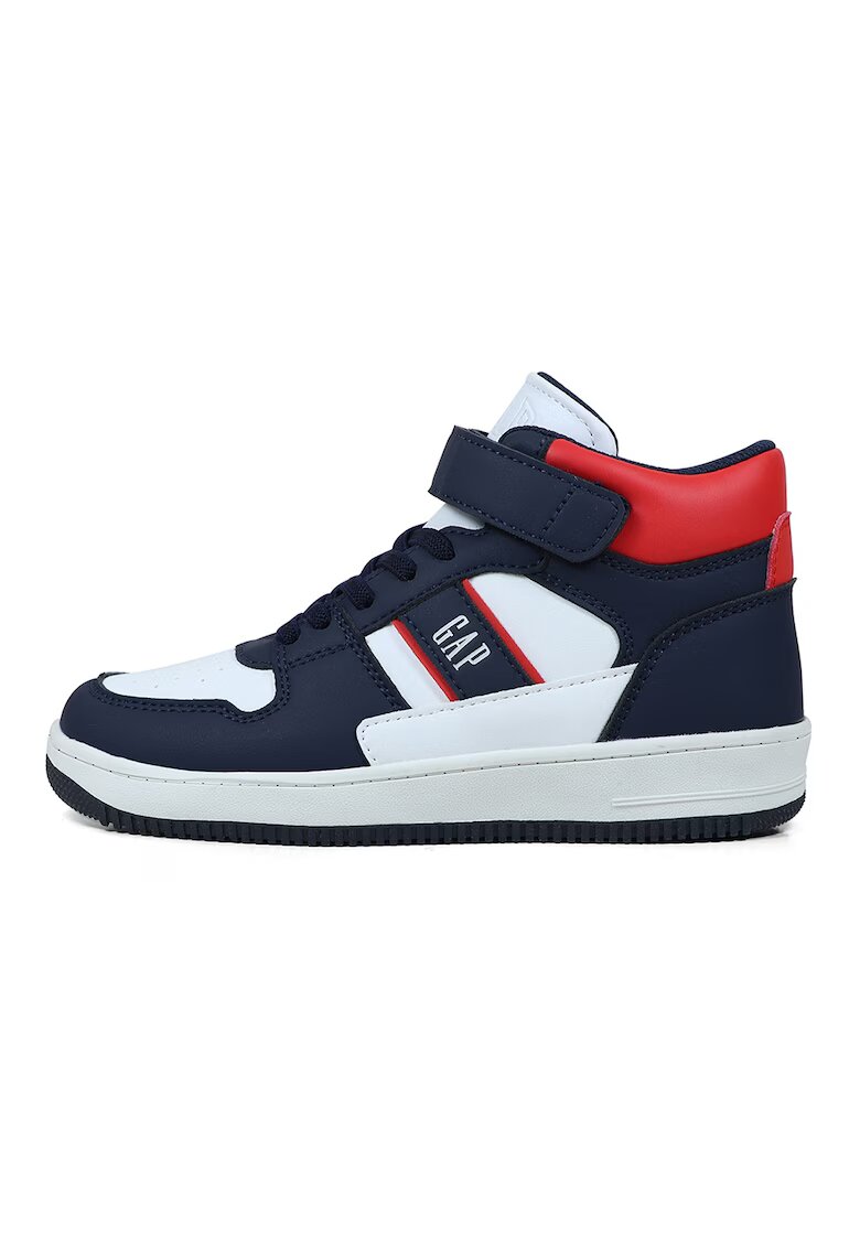 GAP Pantofi sport mid-cut din piele ecologica - Rosu/Alb/Bleumarin