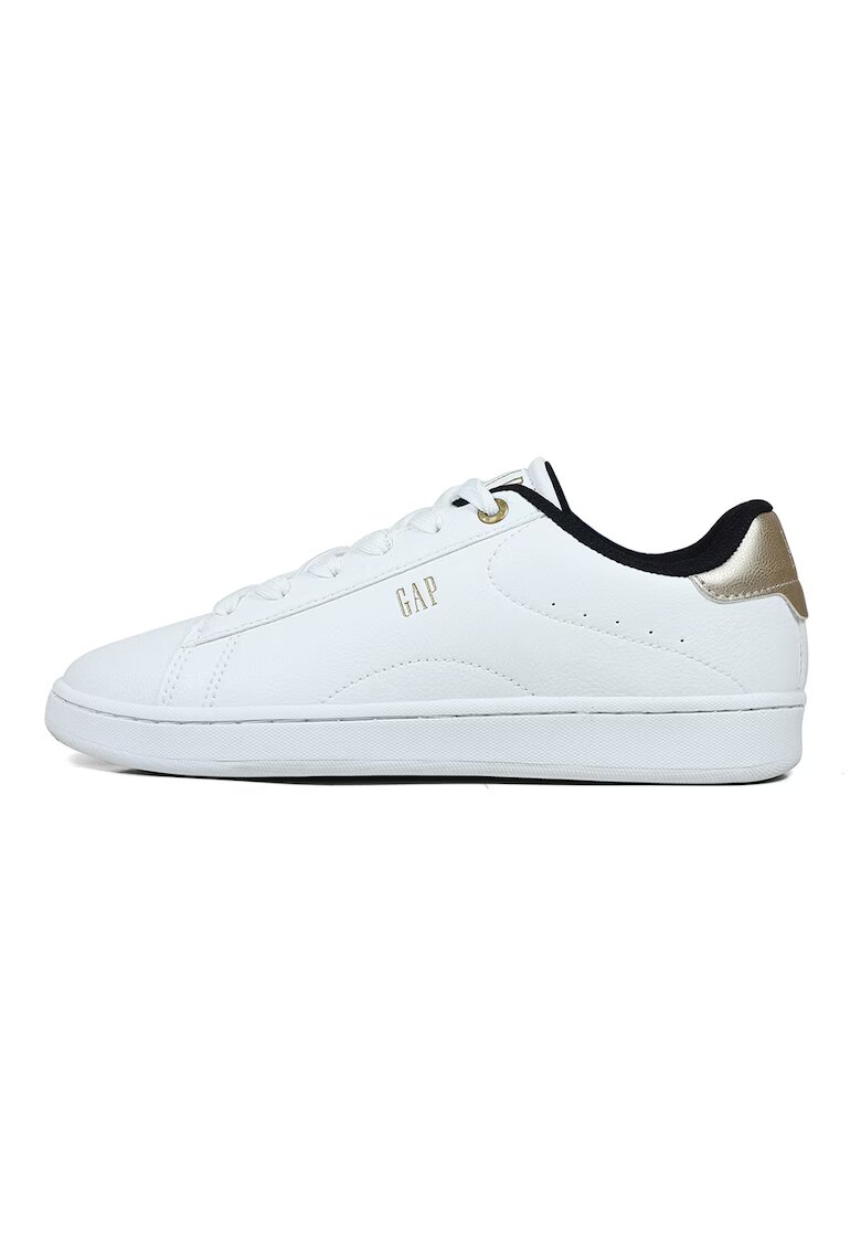 GAP Pantofi sport uni de piele ecologica - Alb/Auriu