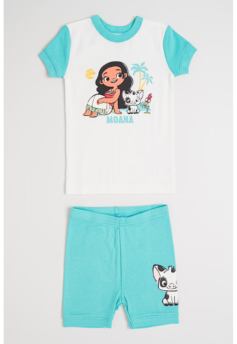 GAP Pijama scurta cu Moana - Alb/Rosu stins/Verde persan