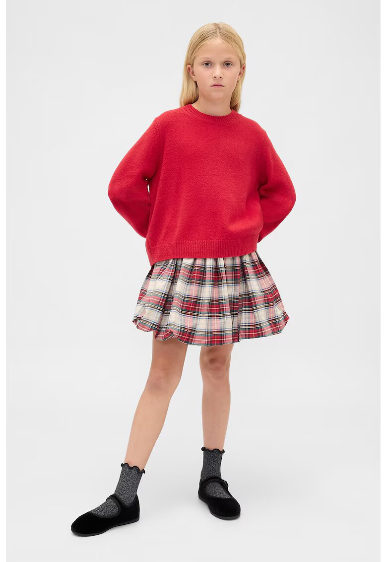 GAP Pulover tricotat cu decolteu la baza gatului - Rosu vermillion