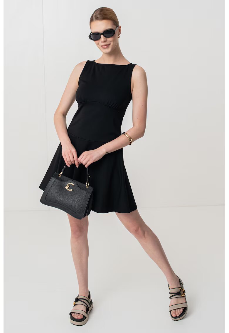 GAP Rochie mini evazata cu decolteu barcuta - Negru