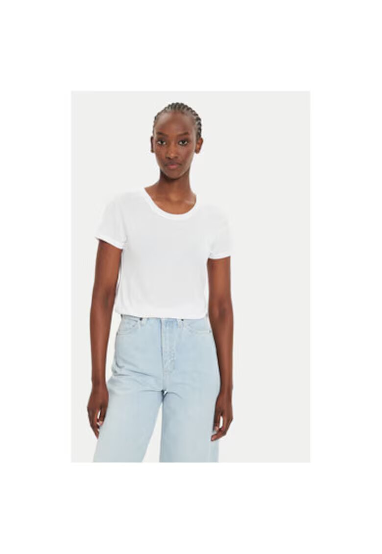 GAP Set 2 tricouri dama - 304454516 - Bumbac/Modal - 2XS INTL - Alb