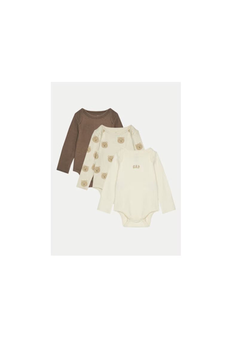 GAP Set 3 boy-uri copii - 304985454 - Bumbac organic - Bej - Bej