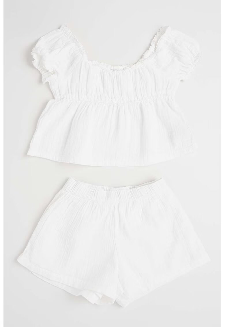 GAP Set de bluza si pantaloni scurti - Alb