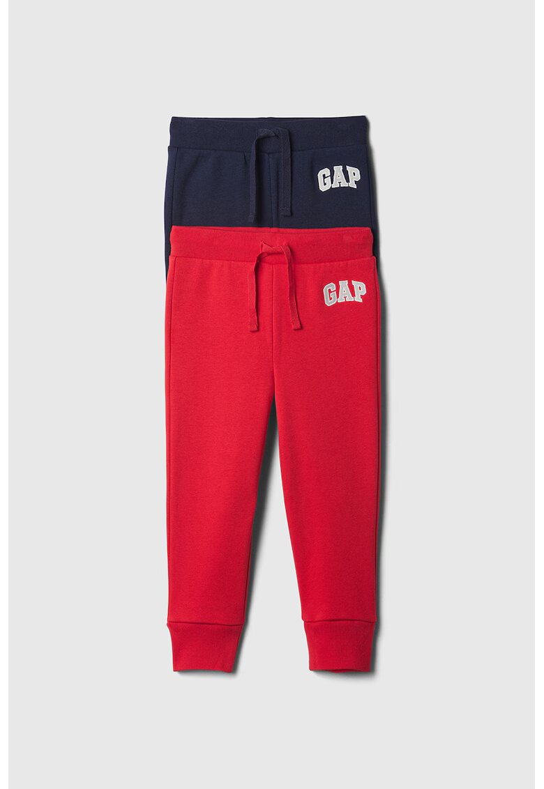 GAP Set de pantaloni de trening din amestec de bumbac - 2 perechi - Rosu/Bleumarin