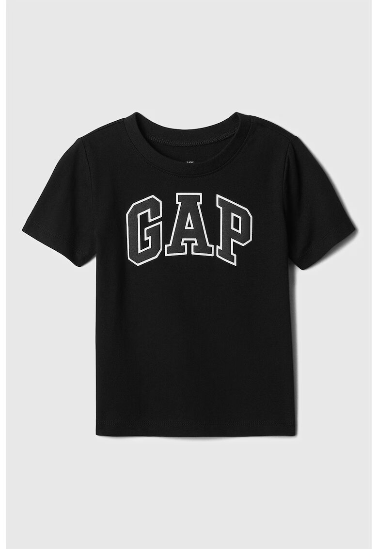GAP Tricou cu imprimeu logo - Alb/Negru