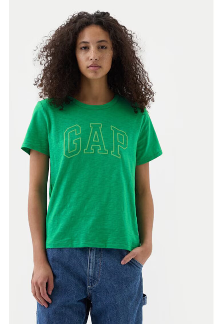 GAP Tricou dama - 304144547 - Bumbac organic - Verde - Verde