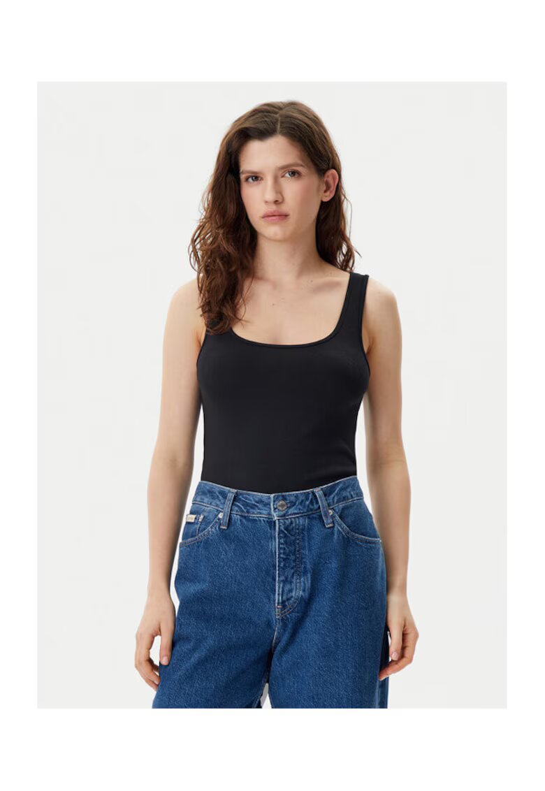 GAP Tricou dama - 305290069 - Bumbac/Modal - Negru - Negru