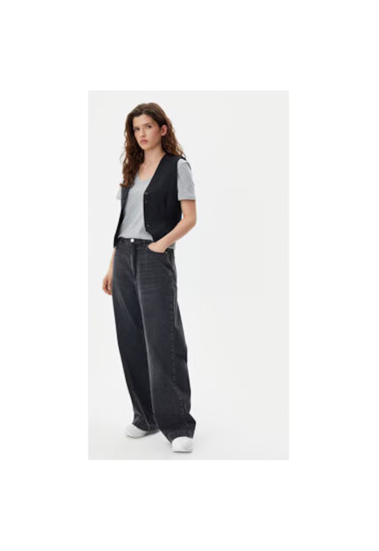GAP Tricou dama - 305290649 - Bumbac organic - Gri - Gri