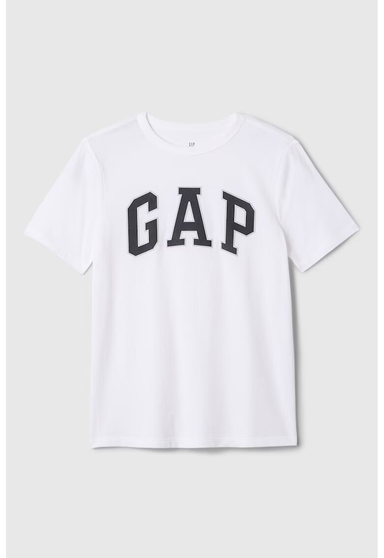 GAP Tricou de bumbac cu logo - Alb/Albastru ultramarin