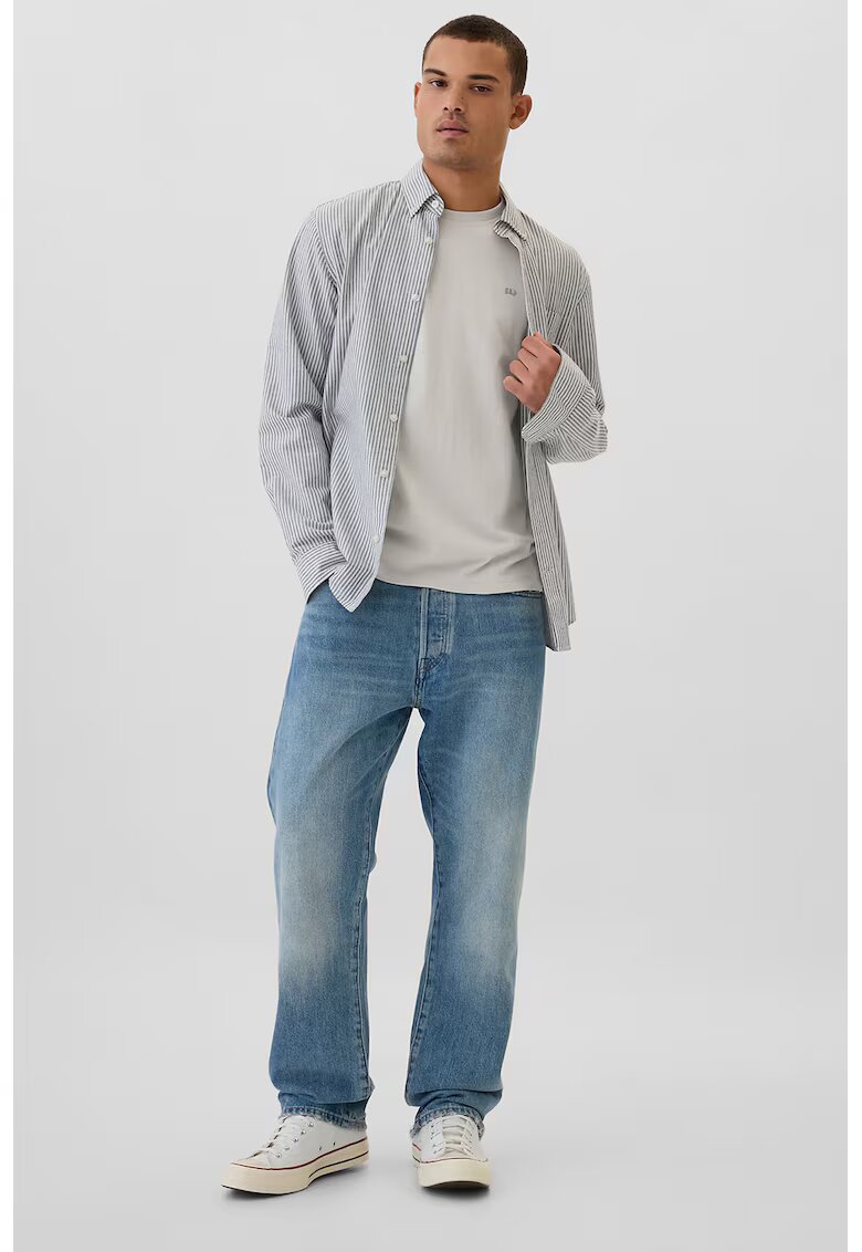GAP Tricou de bumbac cu logo - Alb murdar