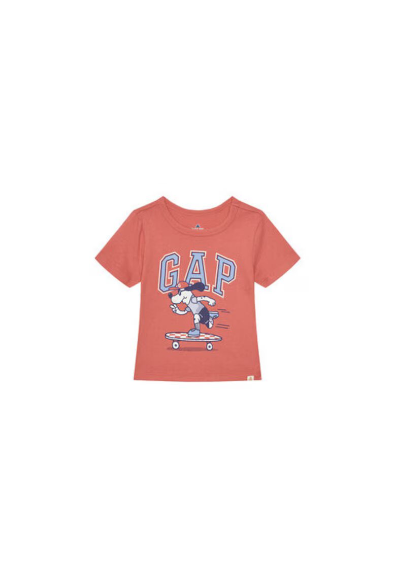 GAP Tricou pentru baieti 738060-00 - Bumbac - Corai - Rosu deschis