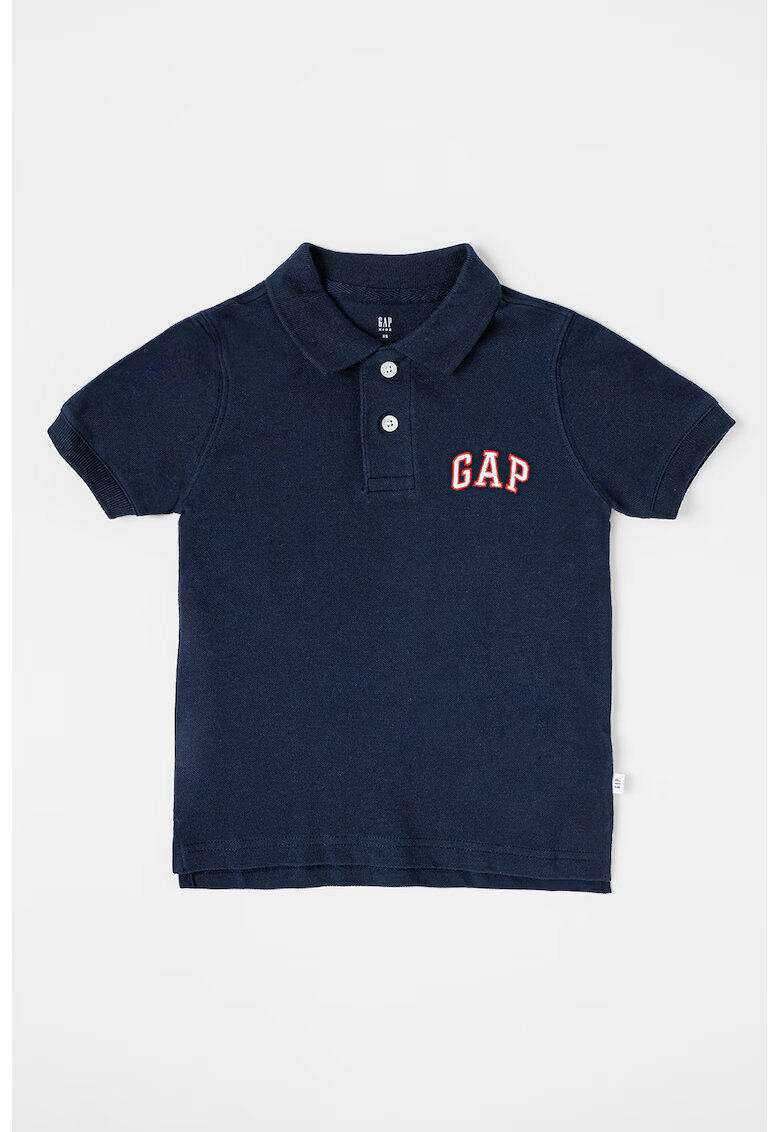 GAP Tricou polo din material pique cu logo - Bleumarin