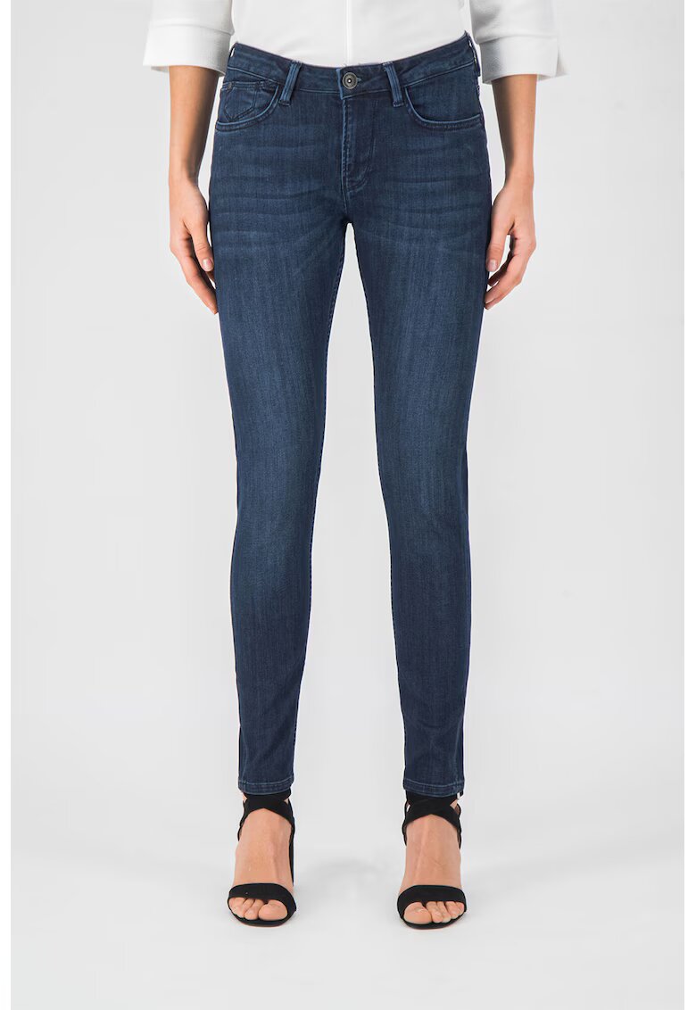 Garcia Blugi slim fit cu aspect decolorat - Albastru inchis