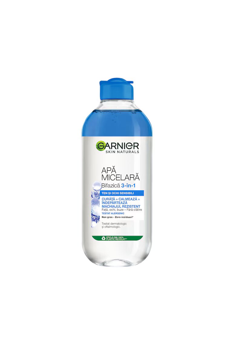 Garnier Apa micelara bifazica cu apa de albastrele pentru ten si ochi sensibili - 400 ml