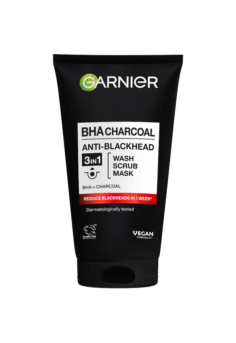 Garnier Gel de Curatare Pure Active Charcoal 3-In-1 Anti-Puncte Negre - 150ml