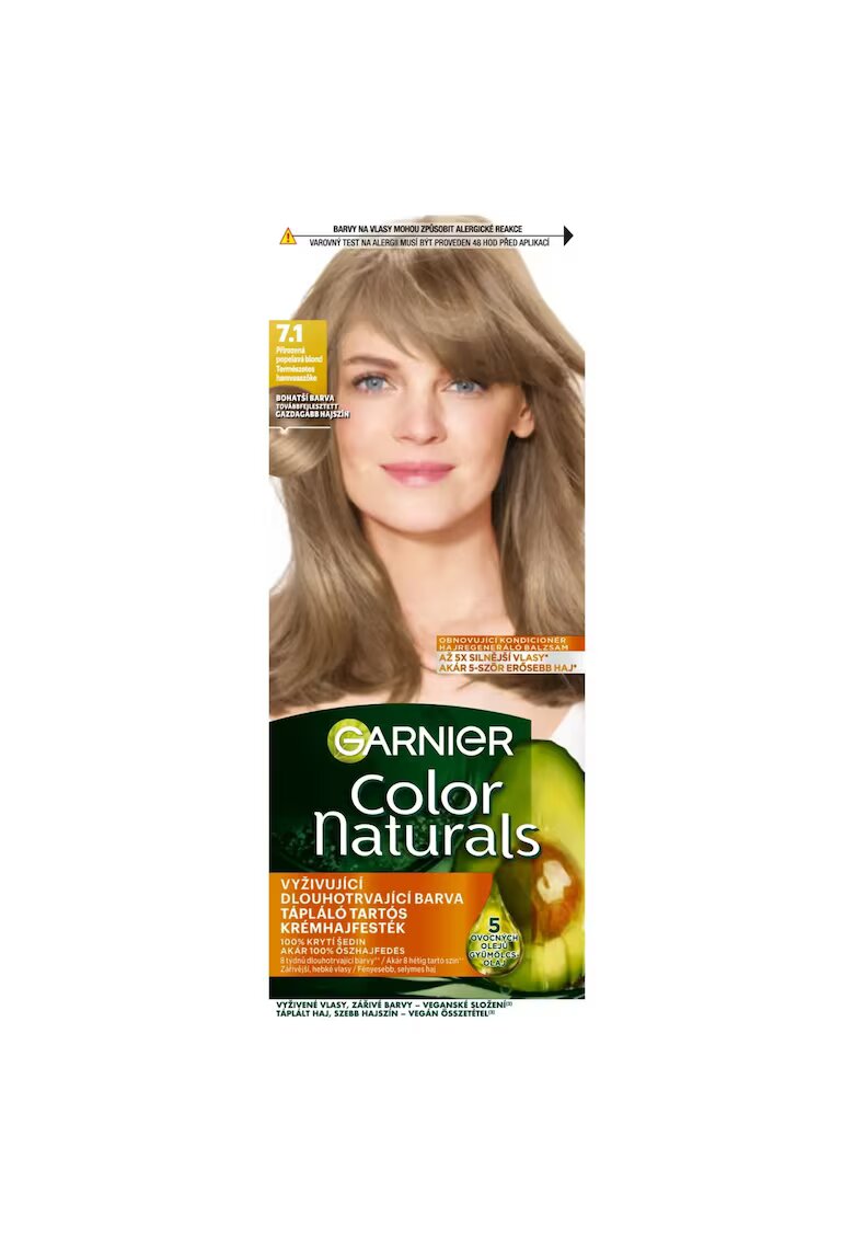 Garnier Vopsea de par permanenta Color Naturals 7.1 Blond natural cenusa - 60+40+12ml