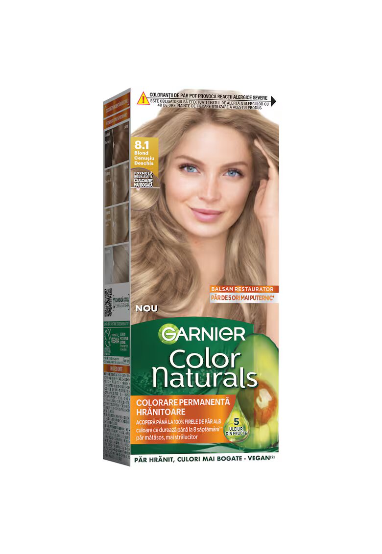 Garnier Vopsea de par permanenta cu amoniac Color Naturals - 110 ml - Blond cenusiu deschis
