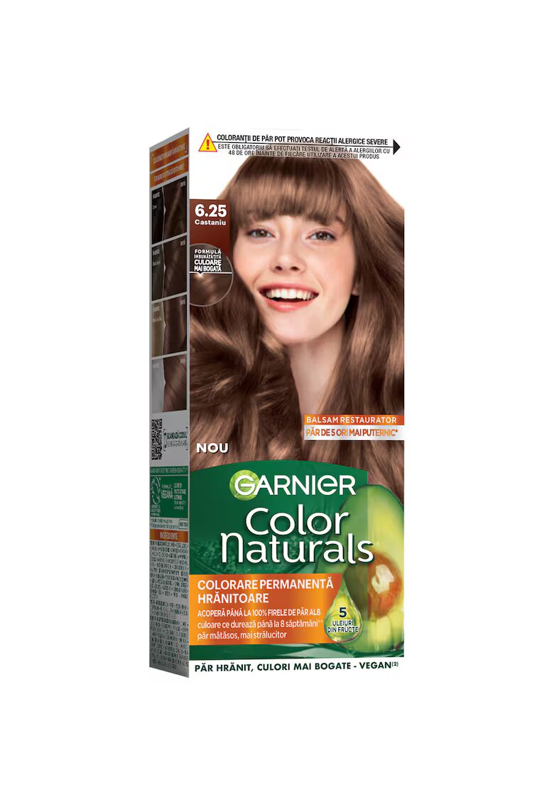 Garnier Vopsea de par permanenta cu amoniac Color Naturals - 110 ml - Castaniu