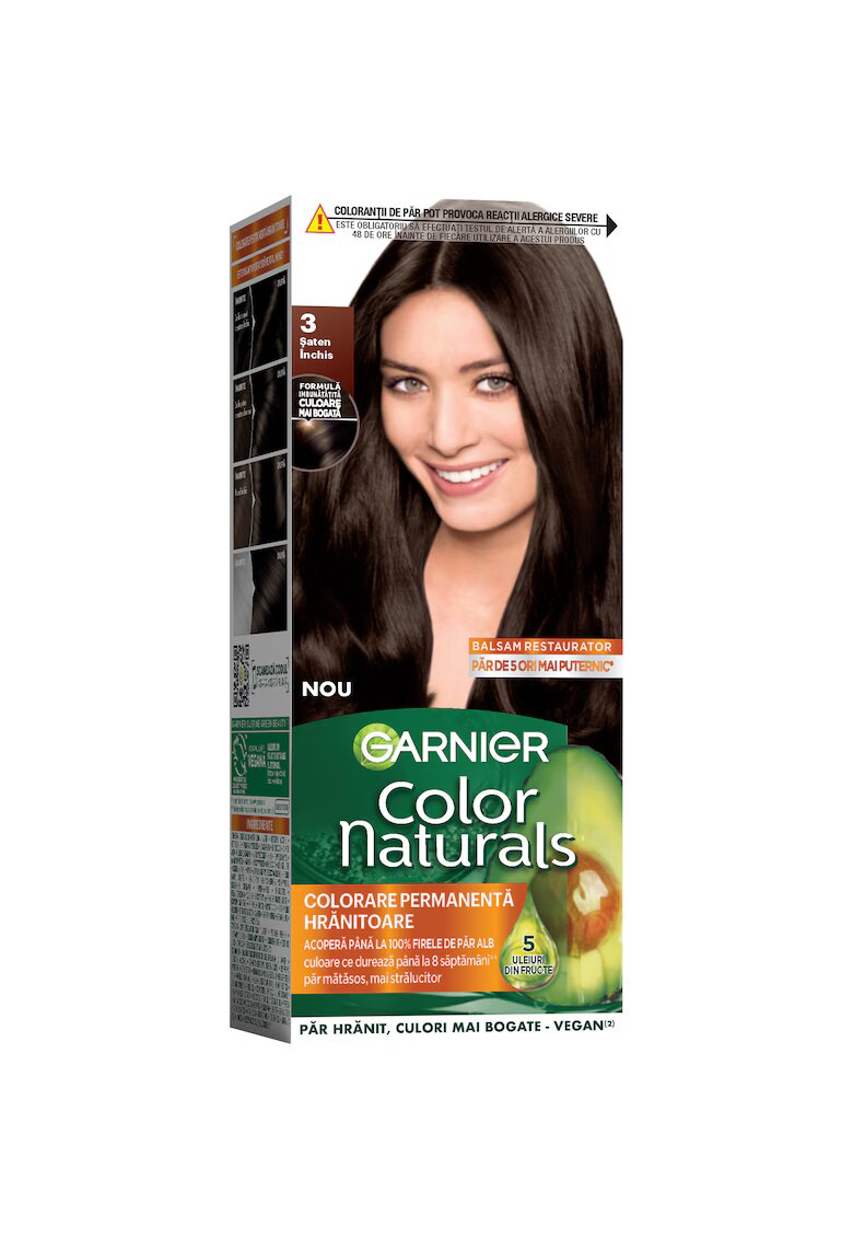 Garnier Vopsea de par permanenta cu amoniac Color Naturals - 110 ml - Saten inchis