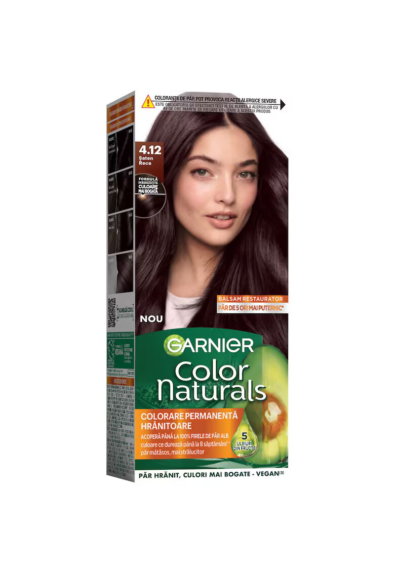 Garnier Vopsea de par permanenta cu amoniac Color Naturals - 4.12 Saten Rece - 112 ml