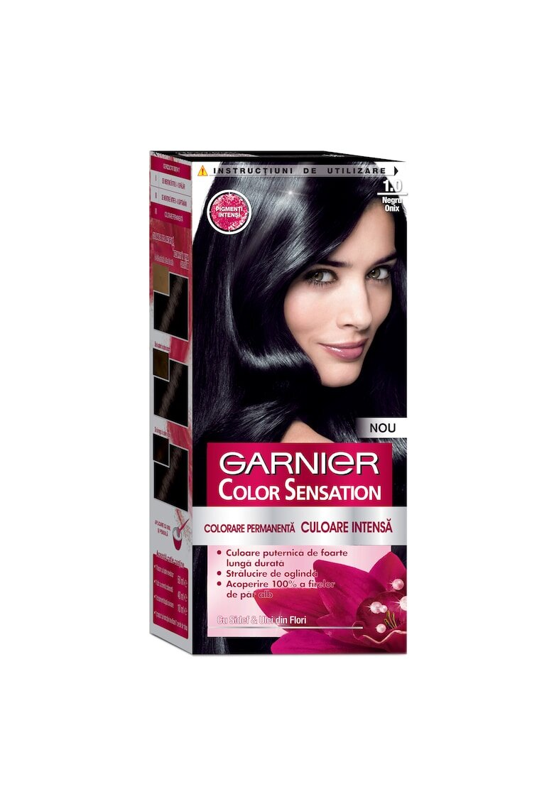 Garnier Vopsea de par permanenta cu amoniac Color Sensation - 110 ml - Negru Onix