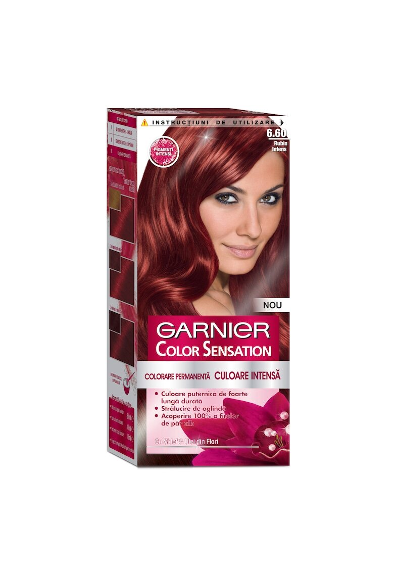 Garnier Vopsea de par permanenta cu amoniac Color Sensation - 110 ml - Rubin intens