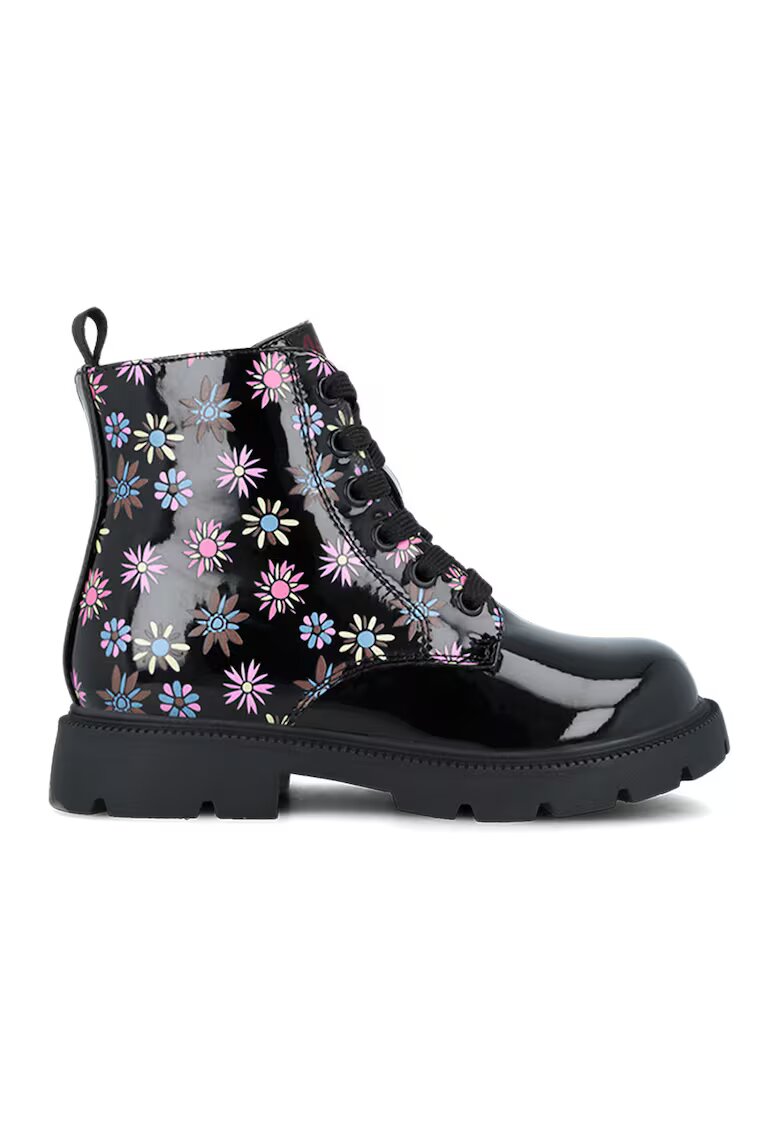 Garvalin Bocanci cu model floral - Negru/Roz deschis/Albastru deschis