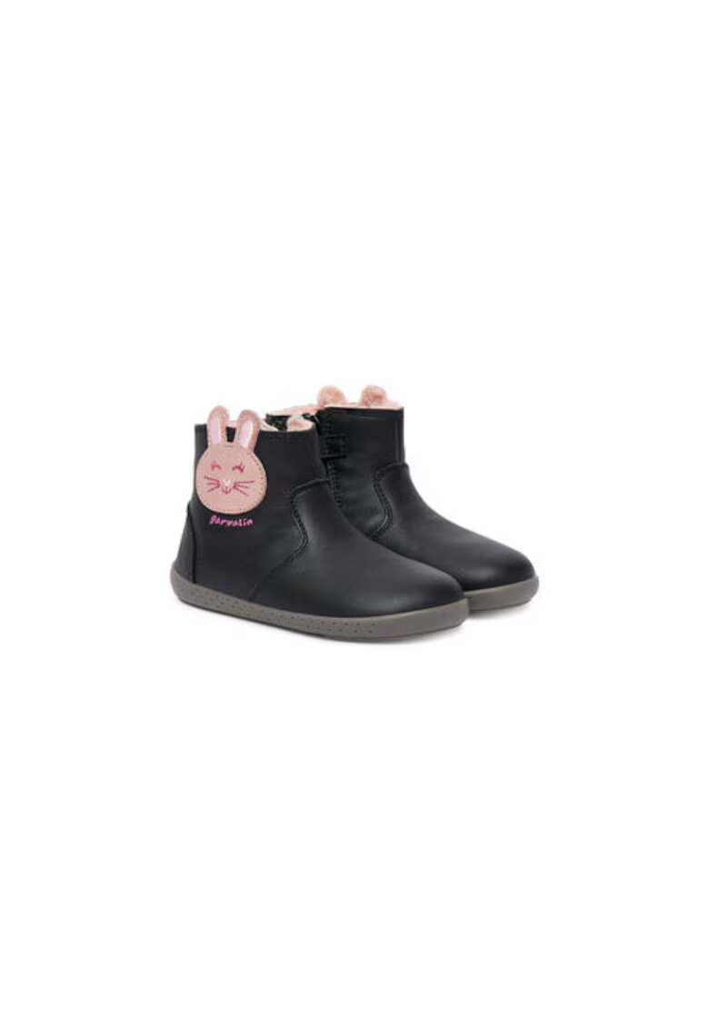 Garvalin Ghete pentru fete - 305467669 - piele naturala - negru